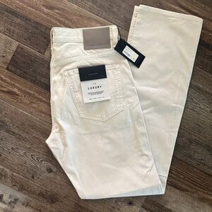 Citizens Of Humanity Cream Slim Straight Jeans